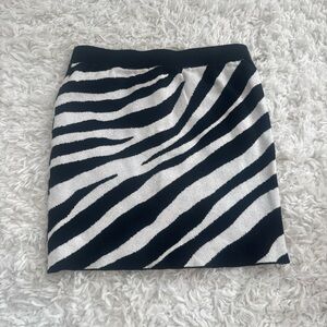 Forever 21 Black and White Zebra Mini Skirt